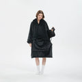 Heated Flannel Lamb Fleece Hooded Blanket
