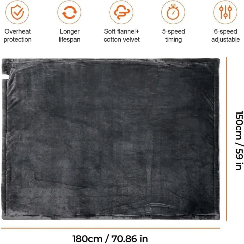 Soft Electric Heated Throw Blanket