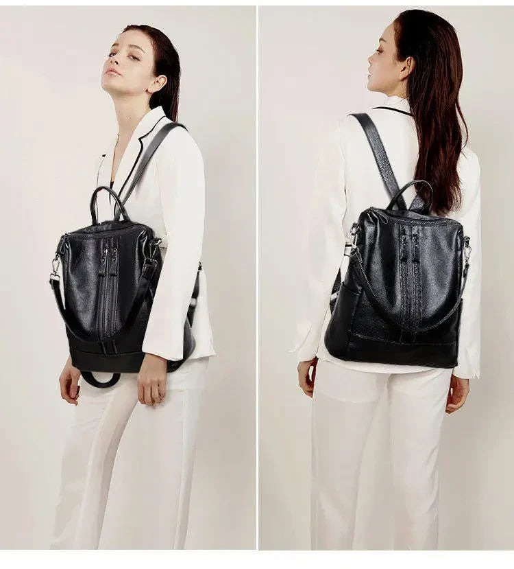 Soft Nylon Casual College Backpack
