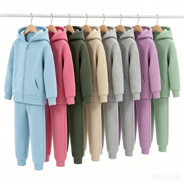 Fleece Hoodie Jogger Set