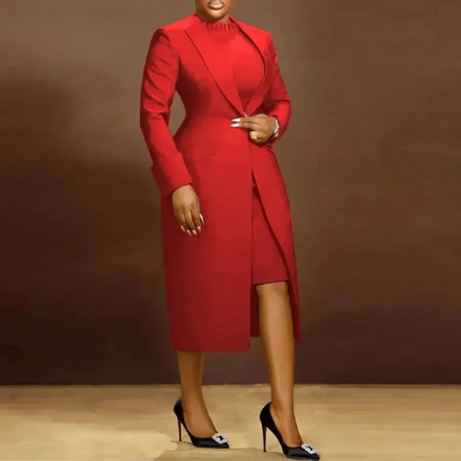 Two-Piece Knit Dress Suit