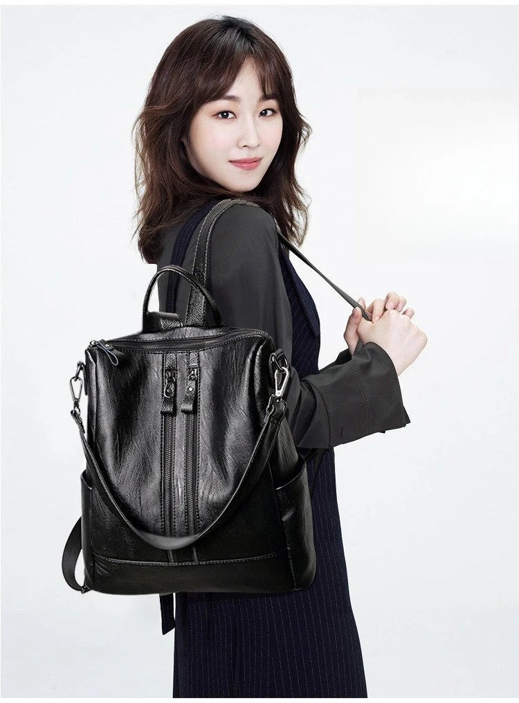Soft Nylon Casual College Backpack