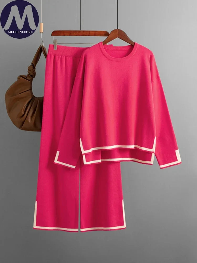 Cozy Knitted Two Piece Tracksuit