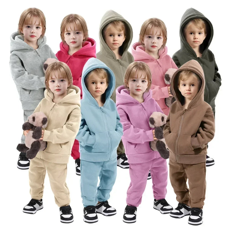 Fleece Hoodie Jogger Set
