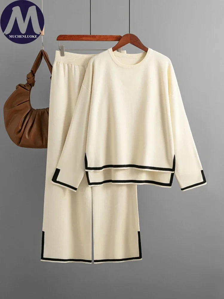 Cozy Knitted Two Piece Tracksuit