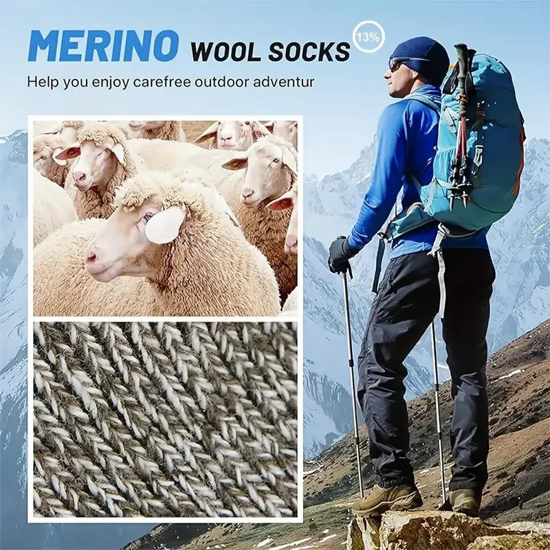 Thick Merino Wool Winter Hiking Socks