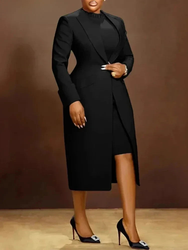 Two-Piece Knit Dress Suit
