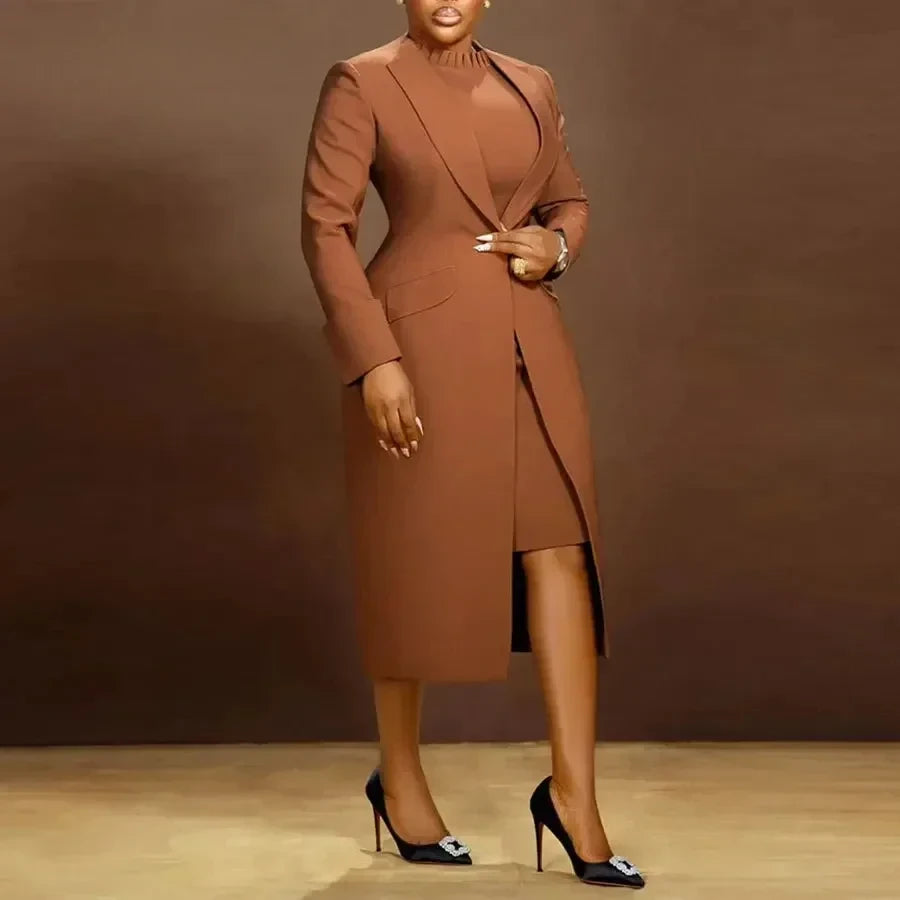 Two-Piece Knit Dress Suit
