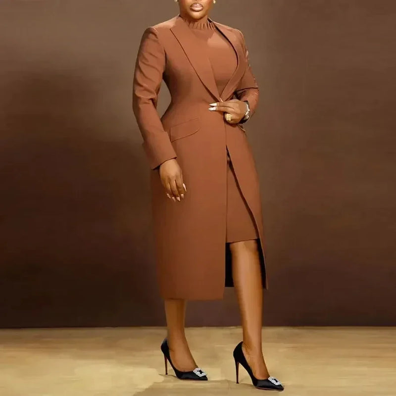 Two-Piece Knit Dress Suit